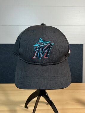 Miami Marlins Team MLB Adjustable OC Sports Black Baseball Hat Cap